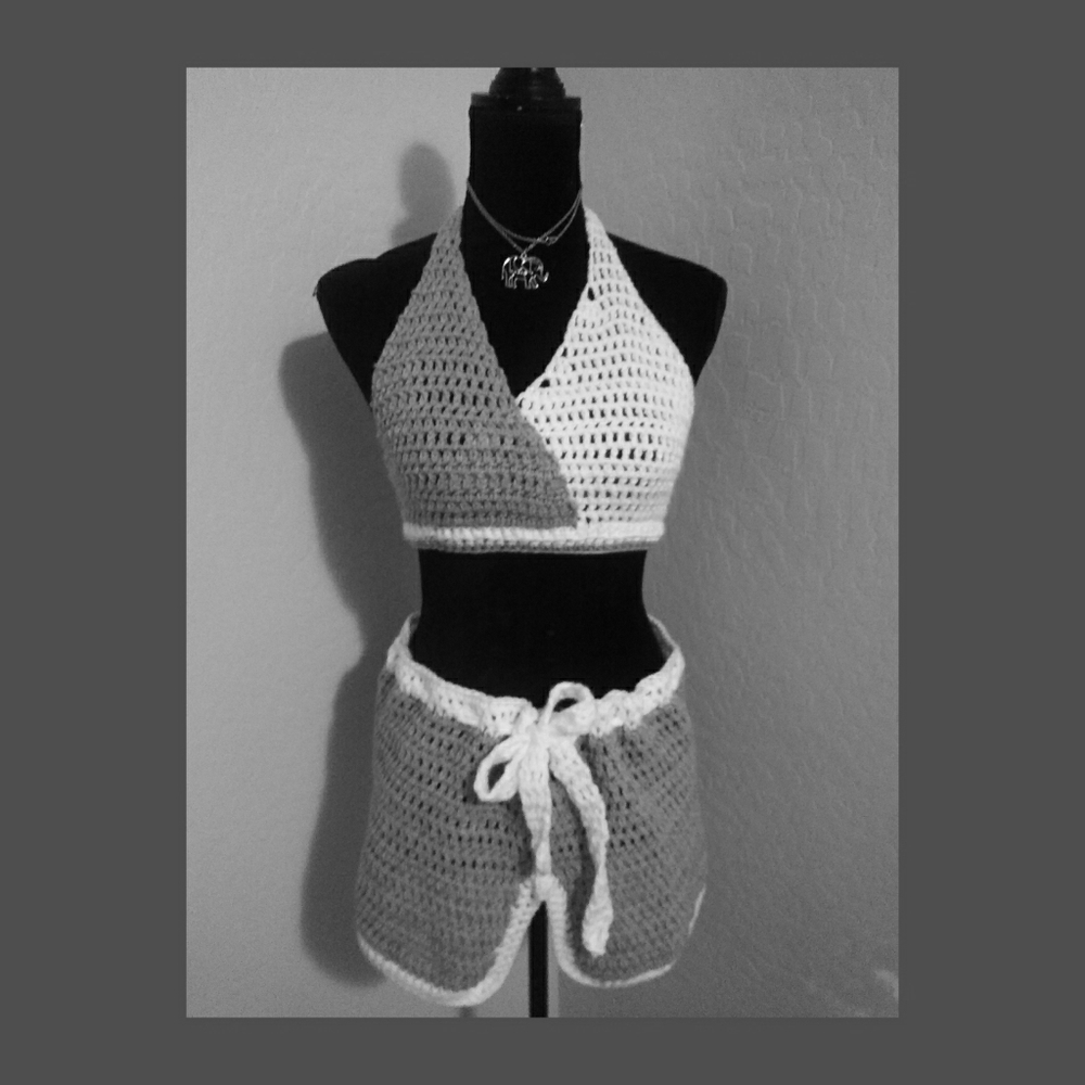 Bikini crop top & skirt set